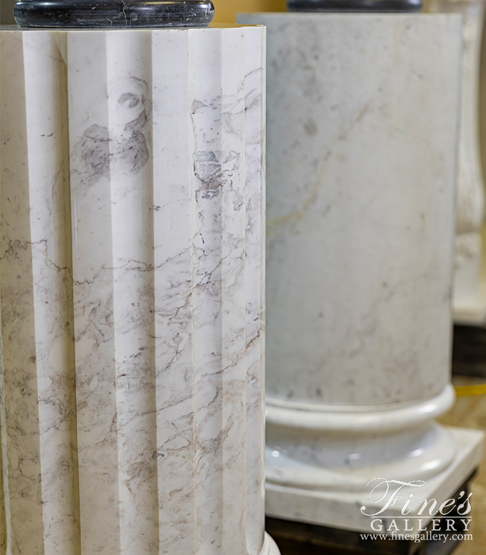 Marble Bases  - Superb Quality Marble Pedestal In Statuary White Marble - MBS-231